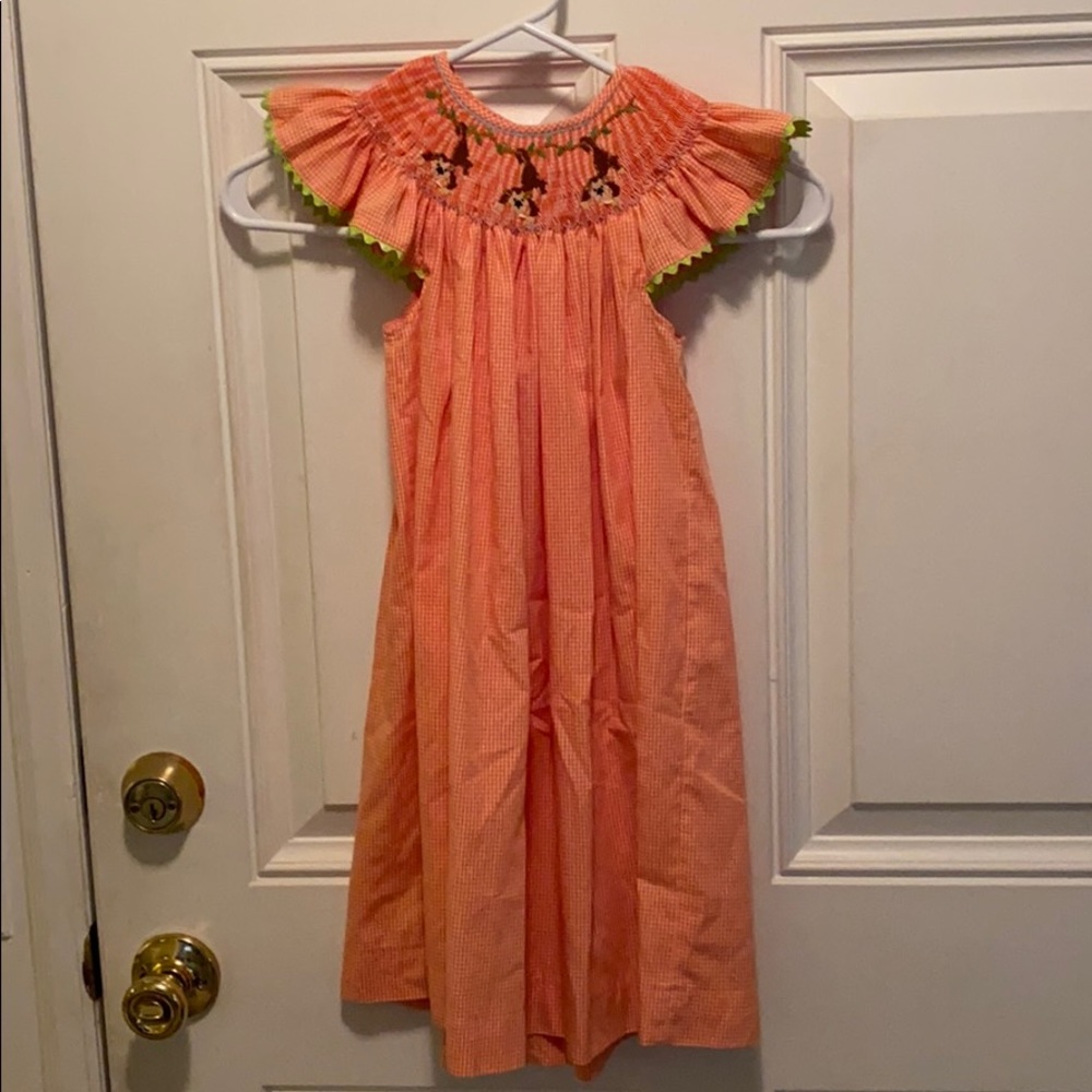 Smocked monkey dress